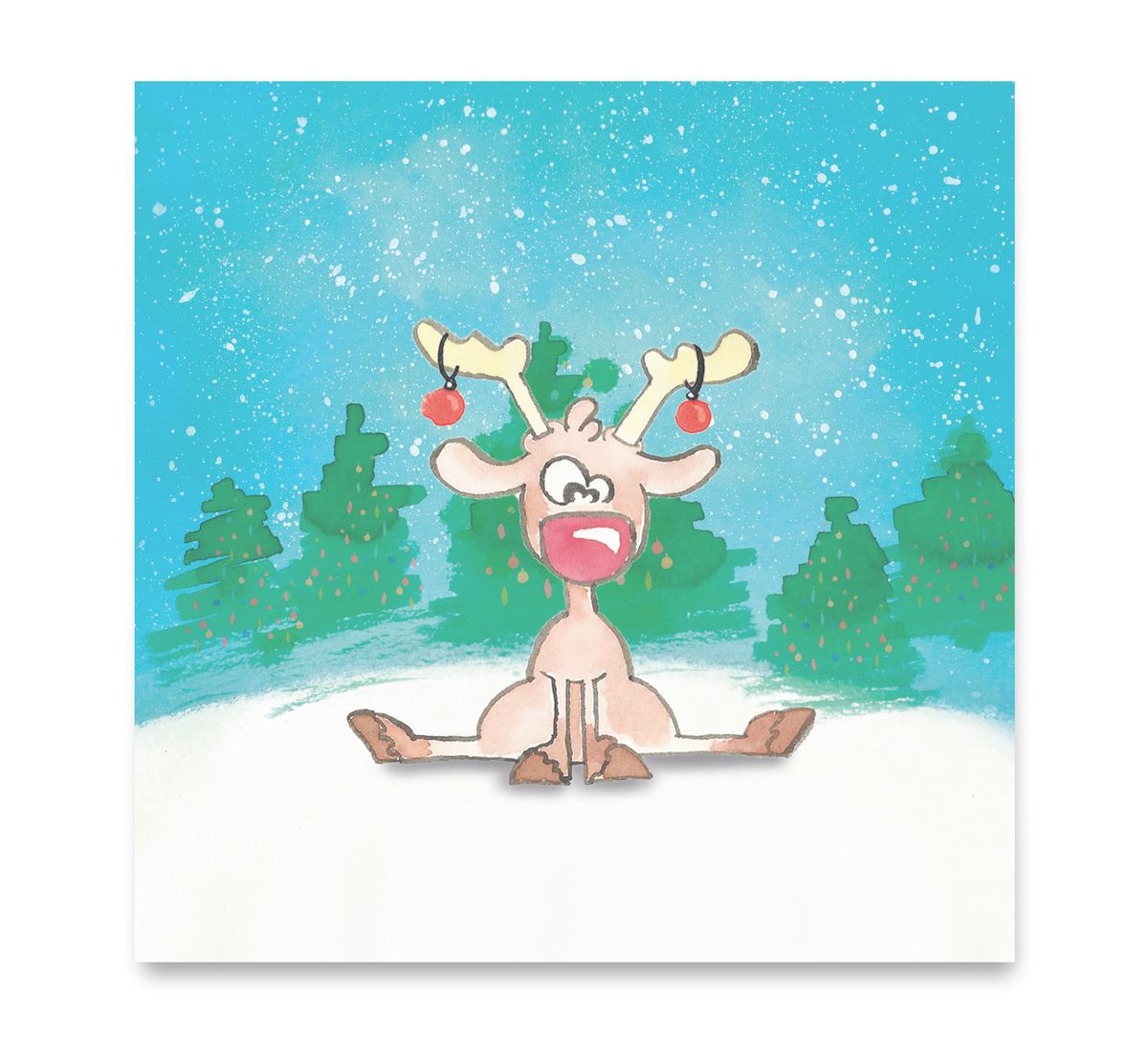 Handgemaakte wenskaart - Rendier - Mags Up Your Mind